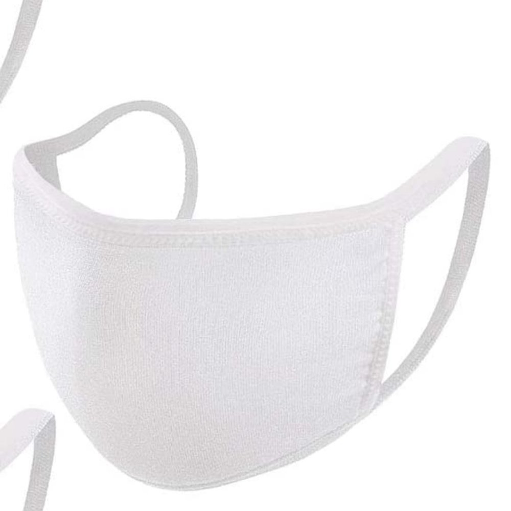 5 Set White Face Mask Strong Reusable(Mens&Womens)